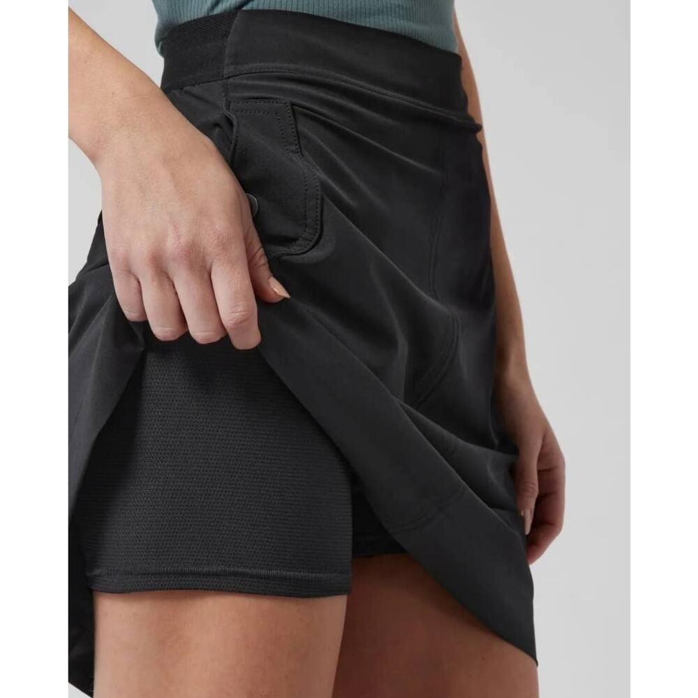Athleta 8 black Vienna Cargo Skort skirt biker shorts pickleball tennis golf gym - Picture 4 of 5